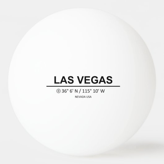 Coordinates Las Vegas Tischtennisball (Vorderseite)