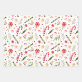 Coordinierte Weihnachtscreme-Musterverpackung Geschenkpapier Set (Vorderseite)