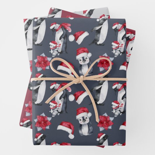 Coordinierung von Weihnachtspenguinen Geschenkpapier Set (Beispiel)