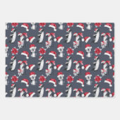 Coordinierung von Weihnachtspenguinen Geschenkpapier Set (Vorderseite)