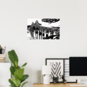 Coos Bay Bridge FotoNorth Bend, OR Poster (Heimbüro)
