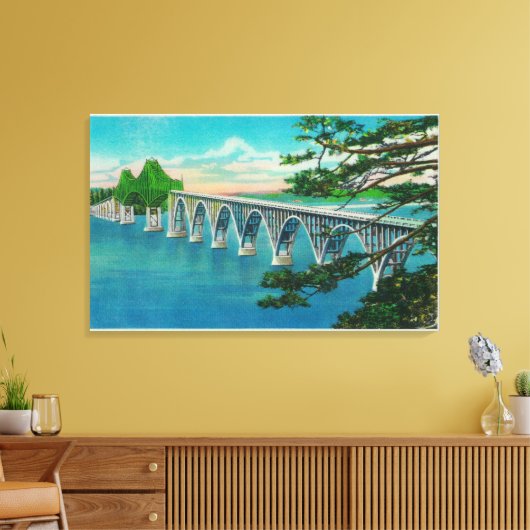 Coos Bay Bridge in North Bend, Oregon Leinwanddruck (Insitu (Wohnzimmer))
