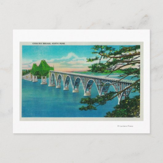 Coos Bay Bridge in North Bend, Oregon Postkarte (Vorderseite)