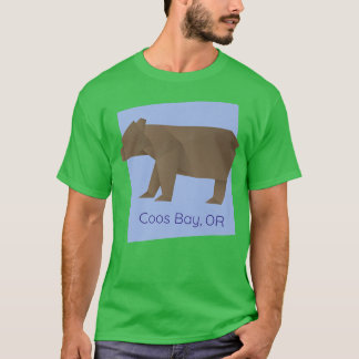 Coos Bay ODER Brown Origami Bear Abstrakt Geometri T-Shirt