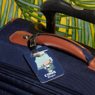 Coos Oregon Reise Karte Acryl Druck Gepäckanhänger