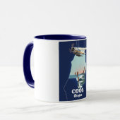 Coos Oregon Travel Map Tasse (Vorderseite Links)