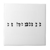 Coot Design - Schwarz auf Weiß Fliese (Vorderseite)