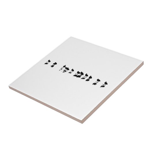 Coot Design - Schwarz auf Weiß Fliese (Seite)