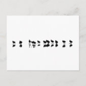 Coot Design - Schwarz auf Weiß Postkarte (Vorderseite)