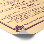 Cootie Warning Poster - Vintage Medizin Print (Ecke)