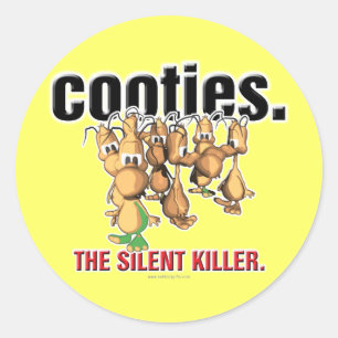 Cooties... Runder Aufkleber