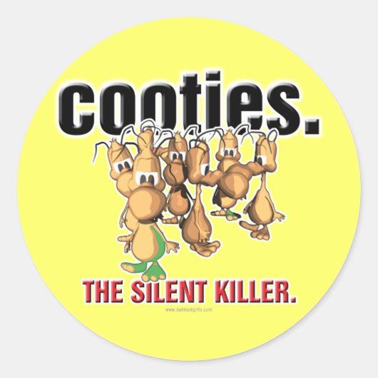 Cooties... Runder Aufkleber (Vorderseite)
