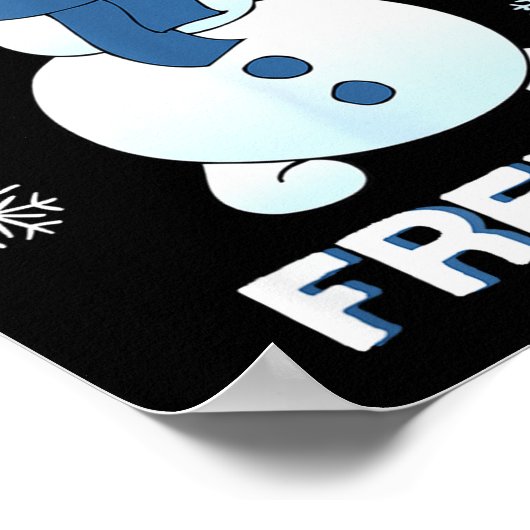 Cop Snowman Shirt Ze Christmas Party Gift Xmas Poster (Ecke)