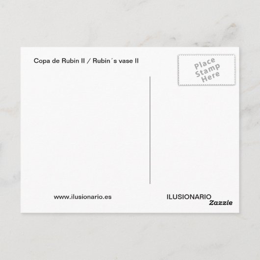 Copa de Rubin II / Rubin Vase II Postkarte (Rückseite)