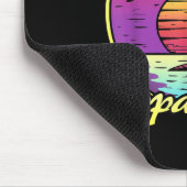 Copacabana. 80er Palm Sunset. Tropical Beach Summe Mousepad (Ecke)
