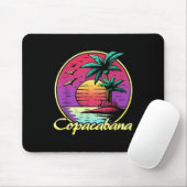 Copacabana. 80er Palm Sunset. Tropical Beach Summe Mousepad (Mit Mouse)