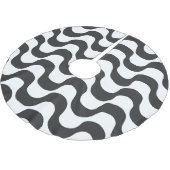 Copacabana Black and white Polyester Weihnachtsbaumdecke (Schrägansicht)