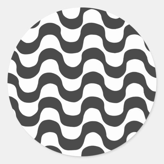 Copacabana Black and white Runder Aufkleber (Vorderseite)