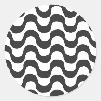 Copacabana Black and white Runder Aufkleber