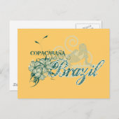 Copacabana Brazil Tshirts und Geschenke Postkarte (Vorne/Hinten)