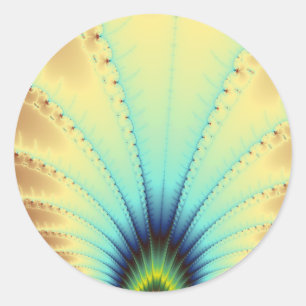 Copacabana-Fraktal Runder Aufkleber