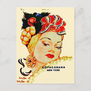 Copacabana Night Club Carmen Miranda Post Card Postkarte
