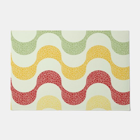 Copacabana Retro Wave Pattern Door Mat Fußmatte (Vorderseite)