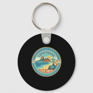Copacabana Rio de Janeiro Brasil Retro Strand Schlüsselanhänger