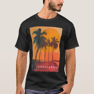 Copacabana Rio de Janeiro Brasil Retro-Strand Sonn T-Shirt