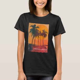 Copacabana Rio de Janeiro Brasil Retro Strand Sonn T-Shirt