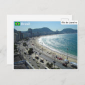 Copacabana, Rio de Janeiro, Brasilien Postkarte (Vorne/Hinten)