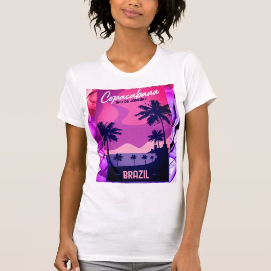 Copacabana Rio De Janeiro Brazil Beach T-Shirt (Vorderseite)