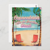 Copacabana, Rio de Janeiro - ein Strandposter Postkarte (Vorne/Hinten)