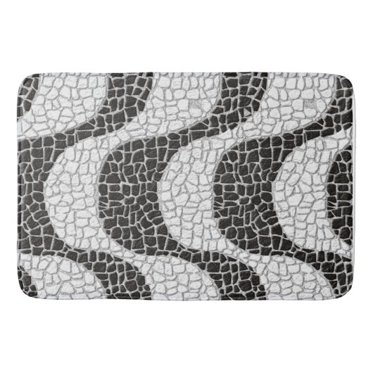 Copacabana Sidewalk Brazilian pattern Badematte (Vorderseite)