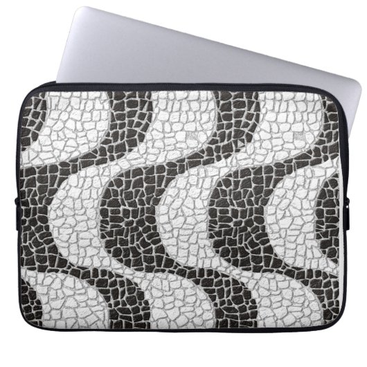 Copacabana Sidewalk Brazilian pattern Laptopschutzhülle (Vorderseite)