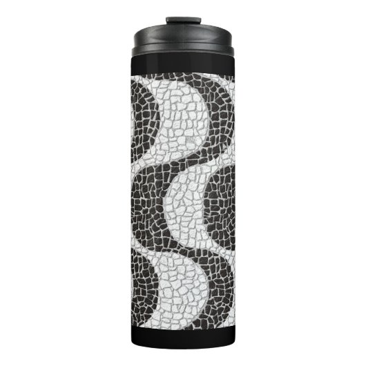 Copacabana Sidewalk Brazilian pattern Thermosbecher (Vorderseite)