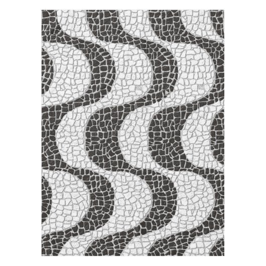 Copacabana Sidewalk Brazilian pattern Tischdecke (Vorderseite)
