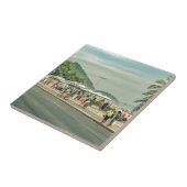 Copacabana Sidewalk Rio de Janeiro Brasilien Fliese (Seite)