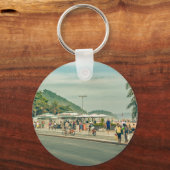 Copacabana Sidewalk Rio de Janeiro Brasilien Schlüsselanhänger (Vorderseite)