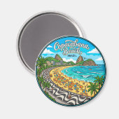 Copacabana-Strand Brasilien Magnet (Vorderseite/Rückseite)