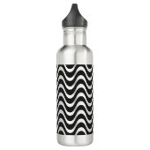 Copacabana Waves Abstrakte Kunst Edelstahlflasche (Links)