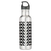 Copacabana Waves Abstrakte Kunst Edelstahlflasche (Rückseite)