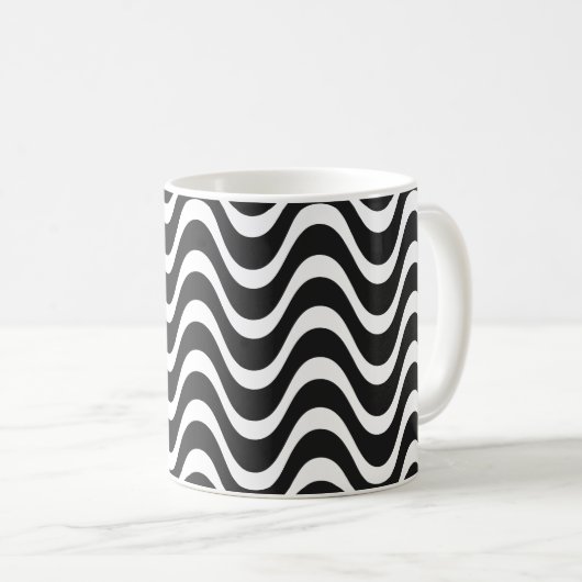 Copacabana Waves Abstrakte Kunst Kaffeetasse (VorderseiteRechts)