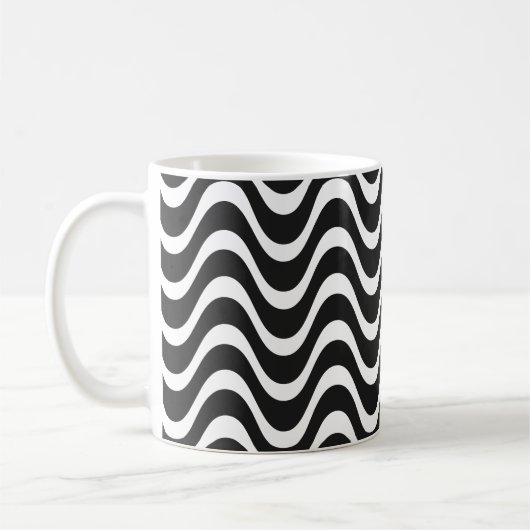 Copacabana Waves Abstrakte Kunst Kaffeetasse (Links)