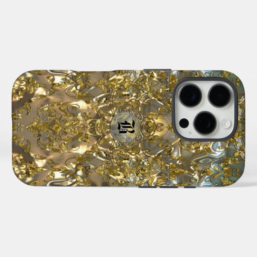 Copachatlin Damask Monogram Case-Mate iPhone Hülle (Rückseite (Horizontal))