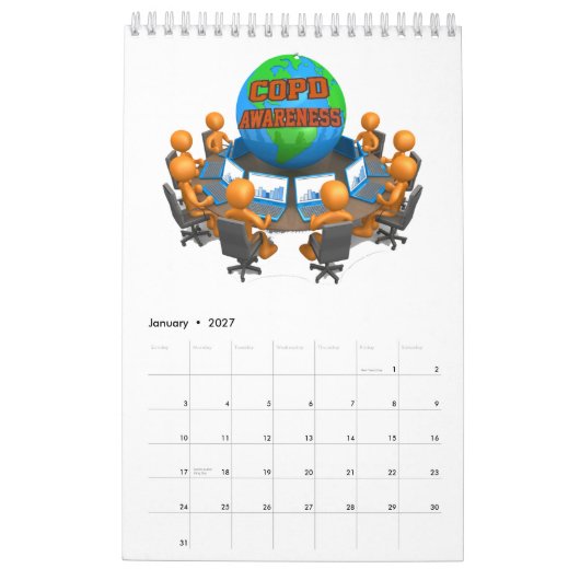 COPD AWARENESS 2021 KALENDER (Jan 2027)