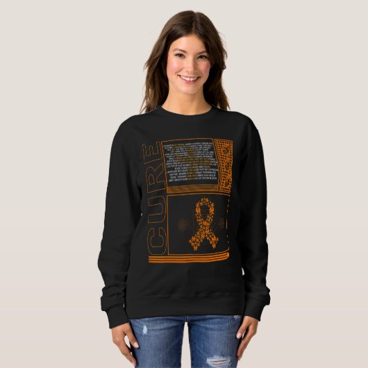 COPD Awareness Cure COPD Orange Ribbon Butterfly L Sweatshirt (Vorne ganz)