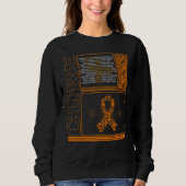 COPD Awareness Cure COPD Orange Ribbon Butterfly L Sweatshirt (Vorderseite)