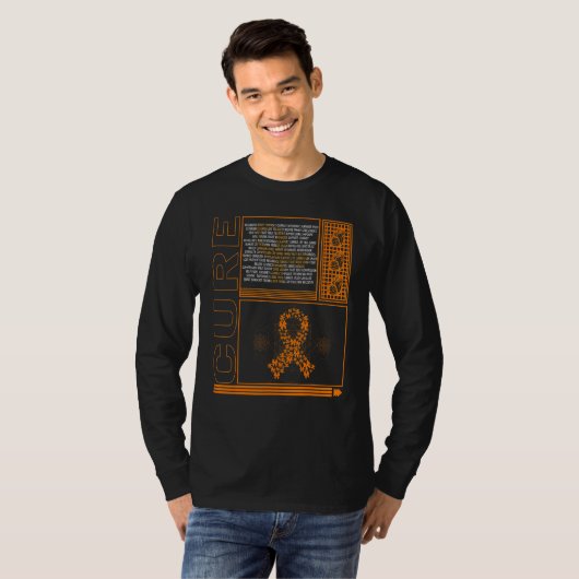 COPD Awareness Cure COPD Orange Ribbon Butterfly L T-Shirt (Vorne ganz)
