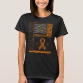 COPD Awareness Cure COPD Orange Ribbon Butterfly L T-Shirt (Vorderseite)